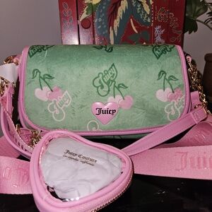 Juicy Couture Pink and Green Women's Bag